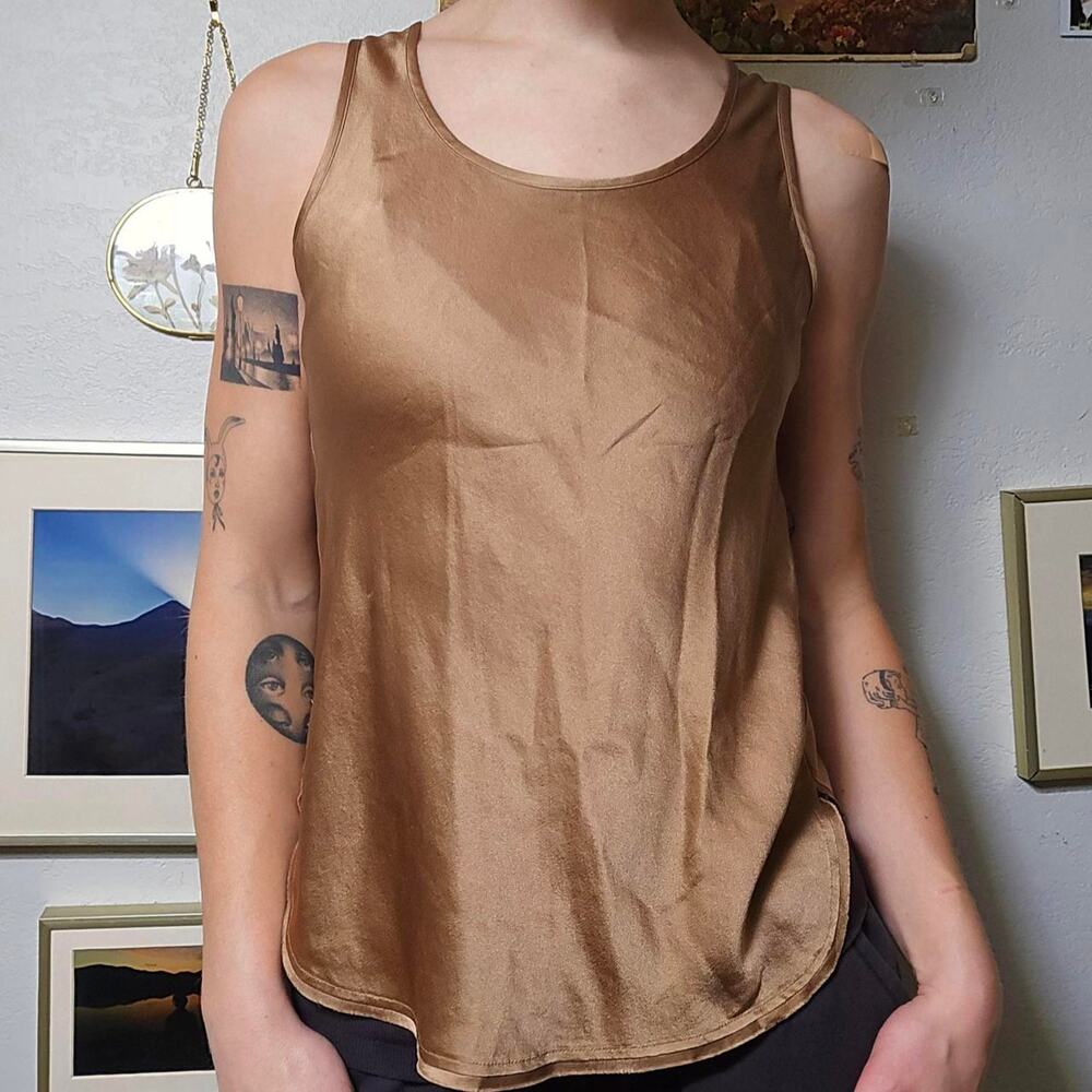 Vince 100 silk tank in